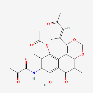 molecular formula C24H23NO9 B13816512 Streptovarone CAS No. 36108-44-8