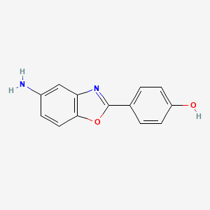 molecular formula C13H10N2O2 B13816525 4-(5-Amino-benzooxazol-2-YL)-phenol 