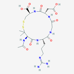 molecular formula C22H36N8O9S2 B13816530 Ac-Pen-Arg-Gly-Asp-Cys 