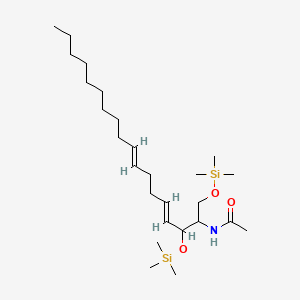molecular formula C26H53NO3Si2 B13816537 Acetamide, N-[2-[(trimethylsilyl)oxy]-1-[[(trimethylsilyl)oxy]methyl]-3,7-heptadecadienyl]- 