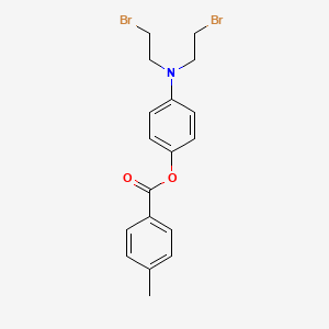 molecular formula C18H19Br2NO2 B13816567 p-(Bis(2-bromoethyl)amino)phenyl p-methylbenzoate CAS No. 22954-16-1