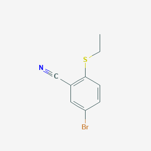 molecular formula C9H8BrNS B1381662 5-Bromo-2-(ethylsulfanyl)benzonitrile CAS No. 1594521-45-5