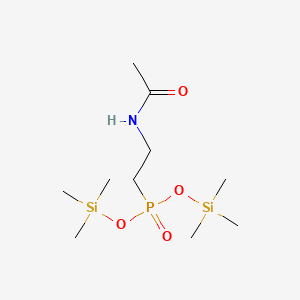 molecular formula C10H26NO4PSi2 B13816620 Phosphonic acid, [2-(acetylamino)ethyl]-, bis(trimethylsilyl) ester 