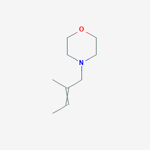 molecular formula C9H17NO B13816632 4-(2-Methylbut-2-en-1-yl)morpholine CAS No. 37857-39-9