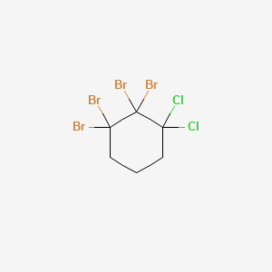 molecular formula C6H6Br4Cl2 B13816642 Tetrabromodichlorocyclohexane CAS No. 30554-72-4