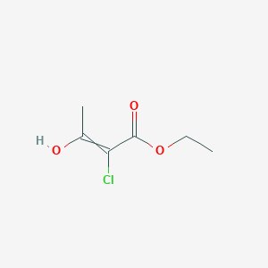 molecular formula C6H9ClO3 B13816685 Ethyl (2E)-2-chloro-3-hydroxybut-2-enoate 