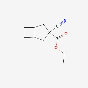 molecular formula C11H15NO2 B13816718 Ethyl 3-cyanobicyclo[3.2.0]heptane-3-carboxylate 