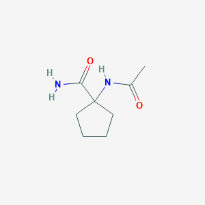 molecular formula C8H14N2O2 B13816749 Cyclopentanecarboxamide, 1-acetamido-(7CI,8CI) 