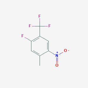 molecular formula C8H5F4NO2 B1381676 1-Fluoro-5-methyl-4-nitro-2-(trifluoromethyl)benzene CAS No. 1493800-08-0