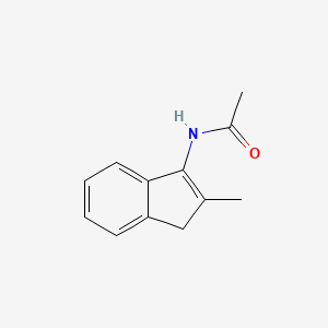 molecular formula C12H13NO B13816770 Acetamide,N-(2-methyl-1H-inden-3-YL)- 