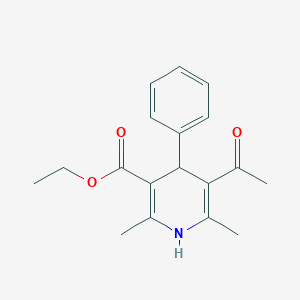 molecular formula C18H21NO3 B13816832 Ethyl 5-acetyl-2,6-dimethyl-4-phenyl-1,4-dihydropyridine-3-carboxylate CAS No. 20970-69-8