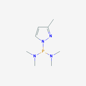 molecular formula C8H17N4P B13816875 Bis(dimethylamino)(3-methyl-1H-pyrazol-1-yl)phosphine CAS No. 19972-82-8