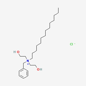 molecular formula C25H46ClNO2 B13816896 Benzenemethanaminium, N,N-bis(2-hydroxyethyl)-N-tetradecyl-, chloride CAS No. 55910-01-5