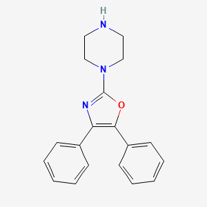 molecular formula C19H19N3O B13816900 4,5-Diphenyl-2-(1-piperazinyl)oxazole CAS No. 20503-87-1