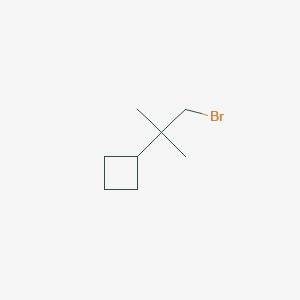 molecular formula C8H15B B1381691 (1-Bromo-2-methylpropan-2-yl)cyclobutane CAS No. 1598552-79-4