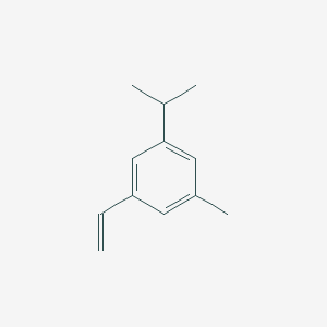 molecular formula C12H16 B13816943 Benzene, 1-ethenyl-3-methyl-5-(1-methylethyl)- CAS No. 211237-19-3