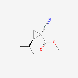 molecular formula C9H13NO2 B13816958 methyl (1R,2R)-1-cyano-2-propan-2-ylcyclopropane-1-carboxylate 