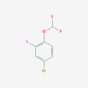 molecular formula C7H4BrF2IO B1381696 4-Bromo-1-(difluoromethoxy)-2-iodobenzene CAS No. 1261679-49-5