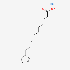 molecular formula C16H27NaO2 B13816971 Sodium cyclopent-2-ene-1-undecanoate CAS No. 5587-76-8