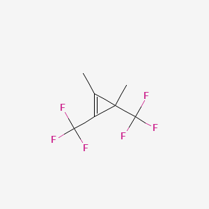 molecular formula C7H6F6 B13816998 Cyclopropene, 1,3-dimethyl-2,3-bis(trifluoromethyl)- CAS No. 54932-73-9