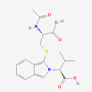 molecular formula C18H22N2O5S B138170 S-(2-(1-Carboxy-2-methylpropyl)isoindole-1-yl)-N-acetylcysteine CAS No. 126478-70-4