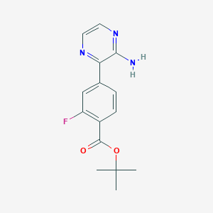 tert-Butyl 4-(3-aminopyrazin-2-yl)-2-fluorobenzoate