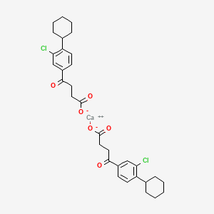 molecular formula C32H36CaCl2O6 B13817042 Bucloxic acid (hemicalcium) 