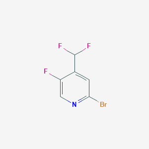 molecular formula C6H3BrF3N B1381707 2-Bromo-4-(difluoromethyl)-5-fluoropyridine CAS No. 1805299-88-0
