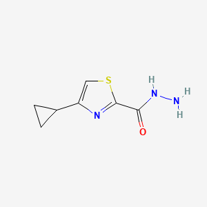 molecular formula C7H9N3OS B1381711 4-Cyclopropylthiazole-2-carbohydrazide CAS No. 1396762-43-8