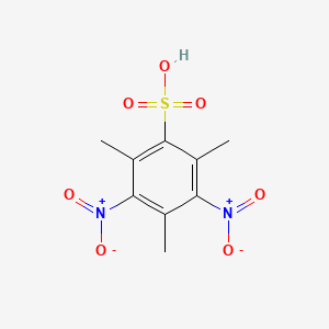 molecular formula C9H10N2O7S B13817111 Benzenesulfonic acid, 2,4,6-trimethyl-3,5-dinitro- CAS No. 33144-12-6