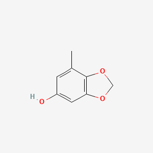 molecular formula C8H8O3 B13817159 1,3-Benzodioxol-5-ol,7-methyl- 