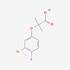 2-(3-Bromo-4-fluorophenoxy)-2-methylpropanoic acid