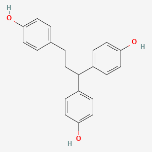 molecular formula C21H20O3 B13817196 p,p',p''-(1-Propanyl-3-ylidene)triphenol CAS No. 4137-11-5