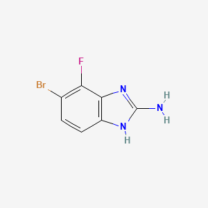 molecular formula C7H5BrFN3 B1381720 5-Bromo-4-fluoro-1H-benzo[d]imidazol-2-amine CAS No. 1388036-41-6