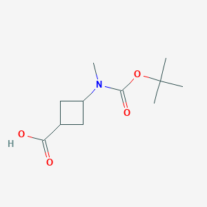 molecular formula C11H19NO4 B1381724 3-{[(Tert-butoxy)carbonyl](methyl)amino}cyclobutane-1-carboxylic acid CAS No. 1234176-74-9