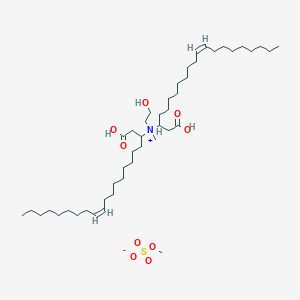 molecular formula C46H89NO9S B13817277 di-(Oleylcarboxyethyl)hydroxyethyl methyl ammonium methylsulfate 