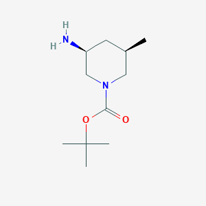 molecular formula C11H22N2O2 B1381729 (3S,5R)-tert-Butyl 3-amino-5-methylpiperidine-1-carboxylate CAS No. 1312810-39-1