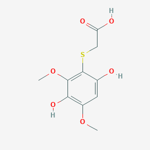 molecular formula C10H12O6S B138173 2,6-Dimethoxyhydroquinone-3-mercaptoacetic acid CAS No. 133735-47-4
