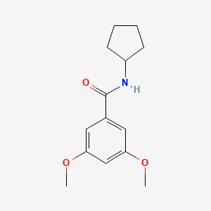 molecular formula C14H19NO3 B13817380 N-cyclopentyl-3,5-dimethoxybenzamide CAS No. 349108-60-7