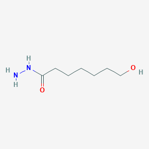 molecular formula C7H16N2O2 B13817394 7-Hydroxyheptanehydrazide CAS No. 65351-69-1