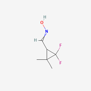 molecular formula C6H9F2NO B13817406 N-[(2,2-difluoro-3,3-dimethylcyclopropyl)methylidene]hydroxylamine 