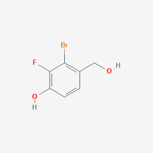molecular formula C7H6BrFO2 B1381751 3-Bromo-2-fluoro-4-(hydroxymethyl)phenol CAS No. 1807033-50-6