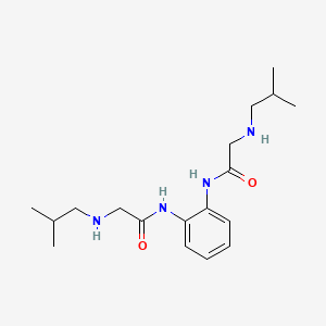 molecular formula C18H30N4O2 B13817534 Acetamide,N,N'-1,2-phenylenebis[2-[(2-methylpropyl) amino]- 
