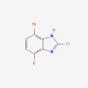 molecular formula C7H3BrClFN2 B1381757 4-Bromo-2-chloro-7-fluoro-1H-benzo[d]imidazole CAS No. 1388073-74-2
