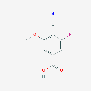 molecular formula C9H6FNO3 B1381760 4-氰基-3-氟-5-甲氧基苯甲酸 CAS No. 1805456-35-2