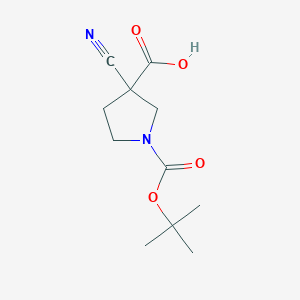 1-[(Tert-butoxy)carbonyl]-3-cyanopyrrolidine-3-carboxylic acid