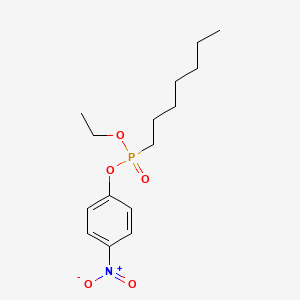 molecular formula C15H24NO5P B13817631 p-Nitrophenyl ethyl heptylphosphonate CAS No. 3015-77-8