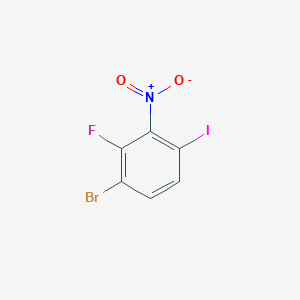 molecular formula C6H2BrFINO2 B1381764 3-Bromo-2-fluoro-6-iodonitrobenzene CAS No. 1807173-41-6