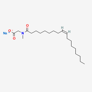 molecular formula C21H38NNaO3 B13817659 Sodium (Z)-N-methyl-N-(1-oxo-9-octadecenyl)aminoacetate CAS No. 14351-62-3