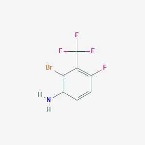 molecular formula C7H4BrF4N B1381766 2-Bromo-4-fluoro-3-(trifluoromethyl)aniline CAS No. 1805249-14-2